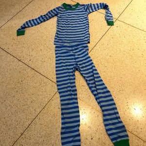 Hanna Anderson Striped Pajamas Boy's Size 12